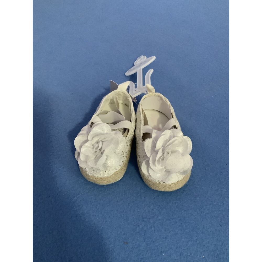 Rising Star White Infant Espadrilles Size 3 9-12 Months
